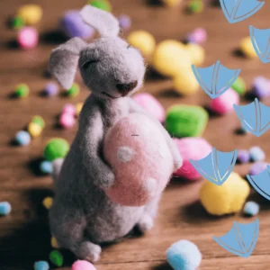 Easter Bunny made of wool