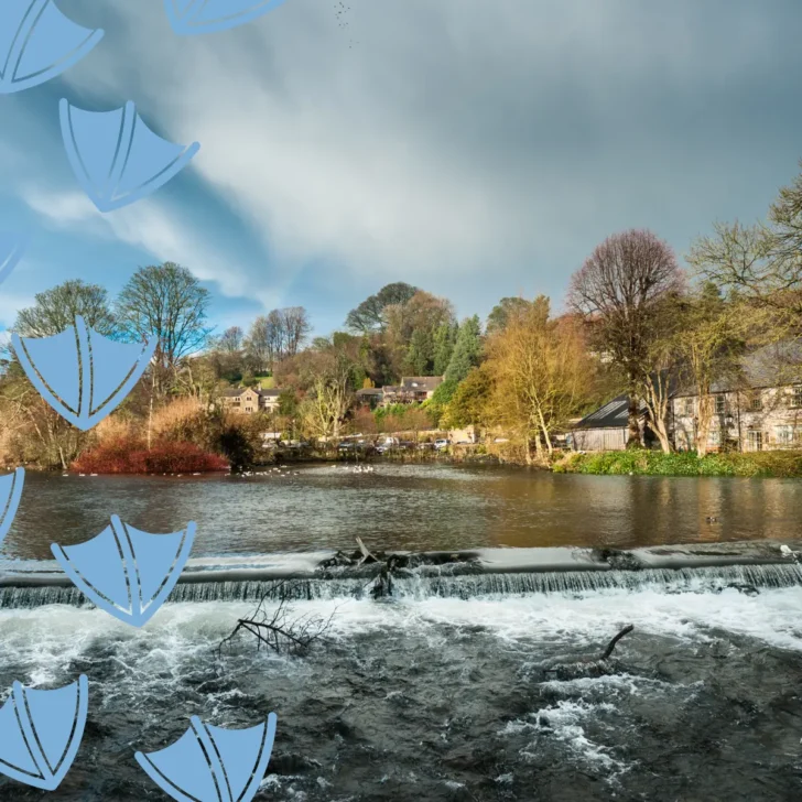 picture of Bakewell and the river wye