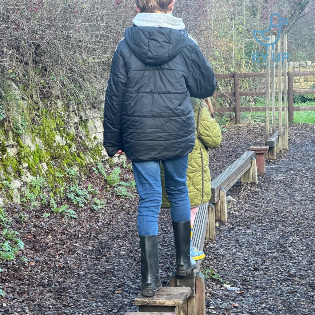 part of the monsal trail with the kdis on the play equipment