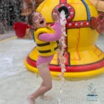 little girl at alton towers water park